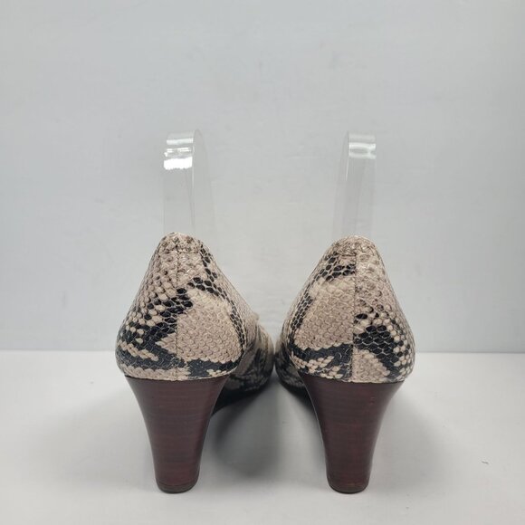 Tory Burch Snakeskin Print Wedge Heels US Size 9M - Picture 4 of 9